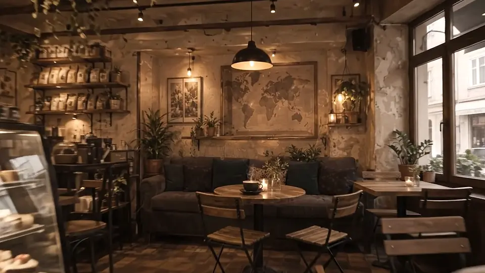 Öğle saatinde kafe